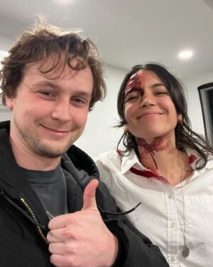Logan Miller Instagram - This weekend, Logan and I worked together for the first time on a short film by @thatkuhlguy and were talking about where we were from. He said Texas and I said Massachusetts. Logan was like oh! the first film I ever did was in Mass. I asked which and he said Ghost of Girlfriend’s Past. I said omg that was the first film I ever did too. My parents let me skip school to go be in a big dance scene and Logan was like I was in that dance scene! Unbeknownst to us this was technically our second time working together, the last time being 16 years ago on both of our first jobs ever😭🥹😭