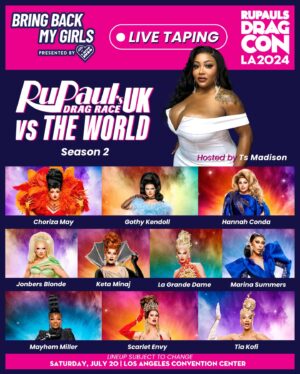 Lolita Banana Instagram - ESTE VIERNES 🚨👠 ¡El elenco de la Temporada 1 de #DragRaceMexico regresa para contar TODO! 👀☕️ 

Aquí está el horario de Bring Back My Girls Temporada 4, con reuniones oficiales presentadas por @tsmadison en @rupaulsdragcon LA, la reunión más grande de reinas de #DragRace en el mundo. 🌴

🎟️ Entradas para #DragCon LA en rupaulsdragcon.com
🗓️ 19 y 20 de julio
📍 L.A. Convention Center