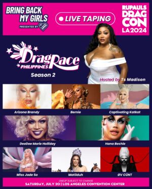 Lolita Banana Instagram - ESTE VIERNES 🚨👠 ¡El elenco de la Temporada 1 de #DragRaceMexico regresa para contar TODO! 👀☕️ 

Aquí está el horario de Bring Back My Girls Temporada 4, con reuniones oficiales presentadas por @tsmadison en @rupaulsdragcon LA, la reunión más grande de reinas de #DragRace en el mundo. 🌴

🎟️ Entradas para #DragCon LA en rupaulsdragcon.com
🗓️ 19 y 20 de julio
📍 L.A. Convention Center