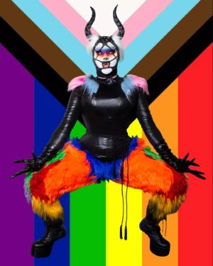 Loris Instagram - Just your neighborhood disruptor reminding you that EVERY MONTH IS priDEMONth 😈🌈
My younger sister went to her first pride this year (swipe for pics) and I couldn’t be more happy and proud that she is a supporter and a part of our community. Show your colors every day, because our freedom and rights as queer people are not guaranteed. And please, VOTE. ✌️ 
📸 by @davidelaffe 🖤 
Fits as always by @gummibaerlatex 😁