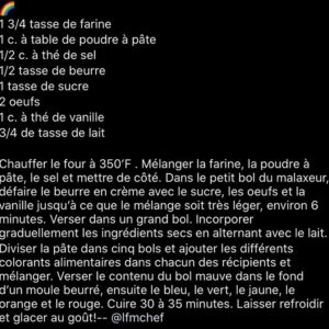 Louis-François Marcotte Instagram - Très fier de moi et mon gâteau 🍰 arc-en-ciel 🌈 😁