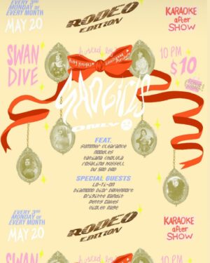 Louisianna Purchase Instagram - To all my sad cowbabes…

Monday, May 20th Sad Girls Only presents, SAD GIRLS OF THE RODEO ❤️💧🐴

Join @rvbyknight and I for our first country themed Sad Girls Only, with our cast @summerclearance.atx @rosalindhussell @nickisnoodles @tatianacholula, and guests @diamonddioratx @lotion.tn @brigittebandit @miss_petty_cakes @violetraging 

There will be tears, there will be cake and there will be Sad Girls Karaoke after with DJ Sad Dad @eatmorechique 
10PM @swandiveaustin 

I’m wearing the stunning @bonniekennimer, shot in New Orleans