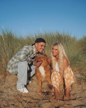 Lucie Donlan Instagram - How it started VS how it’s going with our beautiful rescued girlie 🐕 🐾 

We are so proud of our Bunny and how far she has come since we got her, three years have flown by since we rescued her from the streets of Romania through the @thepackprojectuk . Bunny is the dog we both always dreamt of having, she is so special and loved. If you are thinking of getting a dog please adopt and don’t shop! 

By rescuing Bunny we were making a free space at the rescue centre for another street dog that deserves to be taken care of.