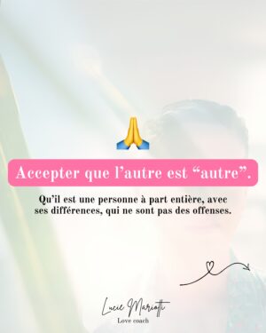 Lucie Mariotti Instagram - L’amour ne suffit pas. 💗

Quand j’avais 20 ans, je croyais aux contes de fées et au fait que l’amour suffisait à entretenir une relation durable et saine. 🧚

Aujourd'hui, je sais que, comme dans beaucoup de domaines, une relation demande de la discipline, des efforts, de l’investissement…💪

C’est l'alliance de l'amour, et du soin que l’on apporte à cette relation, qui fait de cet amour, un écrin. 💎

Je suis très attentive à ce qui se passe dans mon couple : j'observe, j’écoute, je ressens. 👂

Mon objectif est d’être en conscience de ses besoins. 🙏

Je ne parviens pas toujours à “faire ce qu’il faut”, mais j’en ai l’intention et j’apprends. 🤗

C’est une base essentielle à mon cœur. 💓

Si le cœur vous en dit, partagez ce post avec votre moitié pour mettre ces belles habitudes en place. 💑

Avec foi de l’amour, 
Lucie

#lovecoach #coachdevie #devperso #relations #amour #rencontres #holistique #authentique #soinsenergetiques #lovecoaching #rencontres #holistique #authentique #soinsenergetiques #lovecoaching #soinsénergétiques #podcastfrance #devpersonnel #dependanceaffective #relationtoxique #habitudes #couple