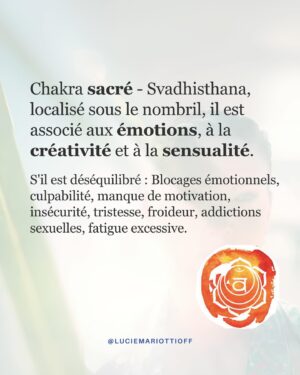 Lucie Mariotti Instagram - Des chakras équilibrés sont essentiels pour notre bien-être.  Ils sont comme des portes énergétiques disposées dans notre corps, avec sept principaux chakras qui influencent différentes dimensions de notre vie.✨

Lorsqu’ils ne sont pas harmonisés, cela peut avoir un impact significatif sur notre vie quotidienne et de nombreuses difficultés peuvent être liées à des “faiblesses énergétiques”. 😿

A contrario, lorsque nos chakras sont en harmonie, nous pouvons ressentir une amélioration significative de notre bien-être, nous permettant de vivre une vie plus équilibrée et épanouie 🌈✨. 

En particulier, en travaillant sur le chakra du cœur, nous pouvons renforcer notre capacité à ressentir et à donner de l’amour inconditionnel 💚🌸.

C’est le travail que je vous propose de faire lors de ma masterclass offerte “Comment l’énergétique peut impacter votre vie amoureuse?” le jeudi 27 juin à 18h. Pour vous assurer une place, n’oubliez pas de vous inscrire via le lien disponible dans ma bio.

Avec foi en l’amour,
Lucie
#couple #celibataire #developpementpersonnel #développementpersonnel #estimedesoi #lovecoaching #rupture #travailsursoi #ruptureamoureuse #relationamoureuse #relationdecouple #estime #jemaime #coeurbrise #masterclass #energies #soineneregtique #chakras