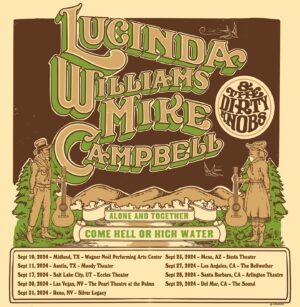 Lucinda Williams Instagram - So excited to announce that Lucinda and her band will be hitting the road to join up with Mike Campbell & The Dirty Knobs for a special run of shows together! 

PRESALE starts tomorrow on our site with code ROCKNROLLHEART / general on sale starts Friday 7/19 🤘❤️‍🔥🎸🎶