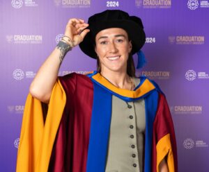 Lucy Bronze Instagram - A little nervous picking up my honorary doctorate today back at @leedsbeckettofficial! 

Incredible day though shared with all of the graduates. 🎓