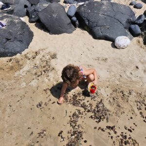 Luísa Barbosa Instagram - Dia de levar mãe e filha à praia. Já há algum tempo que comecei a tentar deixar um espaço natural por onde passo melhor do que quando lá cheguei, ou seja, tento apanhar algum lixo. Como a Aura me vê a fazer isto, já se habituou a fazer o mesmo. Para quem está a perguntar 'porquê fazer isso?' Eu respondo: porque não? Porque não fazer parte de uma solução em vez de só fazer parte do problema? Sim, porque eu também sou parte do problema. E o problema é de todos. Há quem tenha medo de se preocupar demasiado. Eu tenho medo que não nos preocupemos o suficiente.