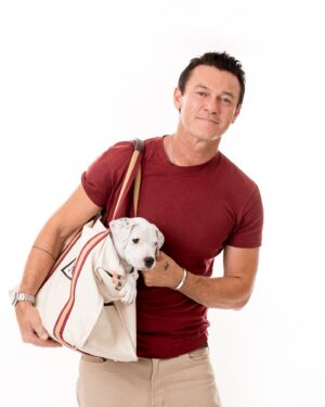 Luke Evans Instagram - The amazing work that @wagsandwalks do. One of these brothers has been adopted but one more is still looking for a forever home. They have so many beautiful doggies at @wagsandwalks looking for loving families. Go check them out. Oh! And enjoy my happy place #dogsofinstagram #adoptdontshop #doggie #puppy #puppylove 

Thank you @charlienunnphotography for making my day!