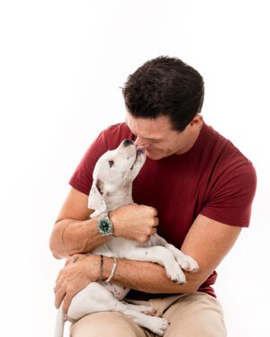Luke Evans Instagram - The amazing work that @wagsandwalks do. One of these brothers has been adopted but one more is still looking for a forever home. They have so many beautiful doggies at @wagsandwalks looking for loving families. Go check them out. Oh! And enjoy my happy place #dogsofinstagram #adoptdontshop #doggie #puppy #puppylove 

Thank you @charlienunnphotography for making my day!