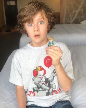 Luke Roessler Instagram - Finally found you Dean🤡🎈! #itchapter2mysterymini #funkopop #itchapter2 #Dean #ihavemyownactionfigure! (And thanks for the epic T-Shirt @jamesmcavoyrealdeal 🤡.)