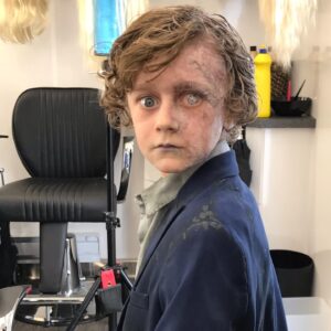 Luke Roessler Instagram - Flashback Friday with creepy photos of last years “The Bad Seed” starring @mckennagraceful and @roblowe.  It’s a remake of the 1956 psychological horror/thriller classic. I even freaked myself out when I rediscovered “Milo” on my camera roll😱!
#thebadseed #mckennagrace #specialeffectsmakeup #spookyseason