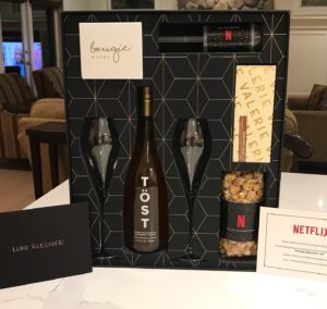 Luke Roessler Instagram - The Emmy celebrations have started-with the Netflix Virtual Emmy Nominee Toast with Ted Sarandos! Thank you @netflix for the awesome party box (non-alcoholic of course😂)and the virtual party🎉. I’ll be watching the virtual @televisionacad on September 20. Go @deadtome🏆!! #emmys2020 #outstandingcomedyseries #deadtome #netflix #ilovenetflix