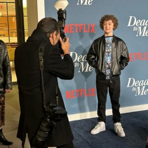 Luke Roessler Instagram - The best night, the best people, the best show. The third and final season of Dead to Me premieres today! #deadtome #netflix 
Styling by @emilygraystyle @burberry @zara @nike