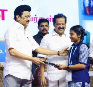 M. K. Stalin Instagram - At the felicitation event for Government School students who got admission to premier higher education institutions.