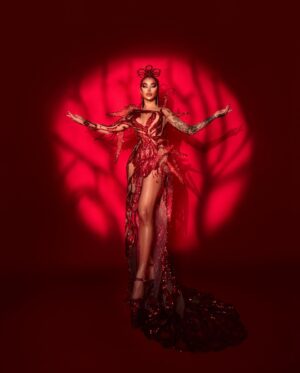 M1ss Jade So Instagram - SuSonance pulsing through revecunt flesh 💢

I’m having a blast here at @rupaulsdragcon 2024, wearing this red creature from @ehrranmontoya’s Metamorphosis capsule collection, hatched in LA, ready for Goddessa Supremacy. ❣️

#Goddessafication:
Photography: @miggybrono_
Post Process: @ricardow.cn
Hair by: @wigbyvenusheart
Hairline by: @fauxlenciiaga 
Look: @ehrranmontoya
Nails by: @klaws.mnl
Face by: @montinola_aesthetic 
Assisted by: @dina.abadia @zablan14 & Anne