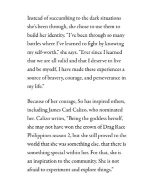 M1ss Jade So Instagram - We made it to @voguephilippines 🏳️‍⚧️

So honored and grateful to represent the transcommunity for Vogue Philippines’ #RaisingHope Campaign for the Women’s Month Celebration last March. For March being the same month as the celebration of International Transgender Day of Visibility, I will continue to empower and raise our flag in all aspects. 🏳️‍⚧️ Thank you for having me Vogue Philippines.

Raising Hope: Artists and Designers Driving Change through Creative Brilliance https://vogue.ph/lifestyle/raising-hope-artists-and-designers-driving-change-through-creative-brilliance/

By the Vogue team
Photo by Kim Santos (@kim.angela._)
Styled by MJ Benitez (@mjbenitez)
Checked Blazer from Deliver Deliver Daily (@d.d.daily) 
Earrings from Suki Jewelry (@sukijewelry.ph)
Pants from Job Dacon (@jobdacon)
Hair by Gabriel Villegas (@grandpagabo)
Makeup by M1ss Jade So (@m1ssjadeso)
Nails by Kate Tagaña (@klaws_mnl)
Assisted by Janey Culla (@janey.be.with.you) & Fernando Condez (@ferdiehoe)
Special thanks to Kris Nuevo (@thekrisnuevo)
Nominated by James Carl Calizo (@jxmescarl)