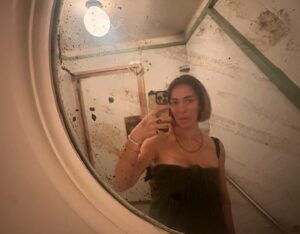 Madeleine Humphries Instagram - Grungy Bathroom OOTDs in the big city