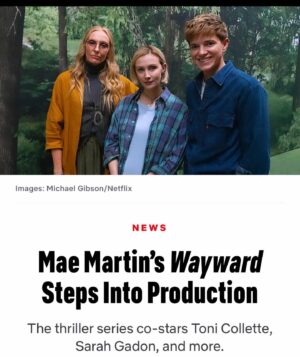 Mae Martin Instagram - THE STUFF DREAMS ARE MADE OF. 
Dream team, dream time. Can’t wait to unveil this show.
@springtimeyeti @toni_collette_official @sarahgadon @syd_topliffe @alyviaalind @patrickjadams @brandonjaymclaren  @jclosefaction @netflixca