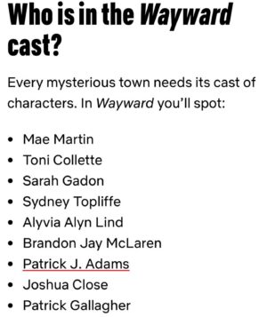 Mae Martin Instagram - THE STUFF DREAMS ARE MADE OF. 
Dream team, dream time. Can’t wait to unveil this show.
@springtimeyeti @toni_collette_official @sarahgadon @syd_topliffe @alyviaalind @patrickjadams @brandonjaymclaren  @jclosefaction @netflixca