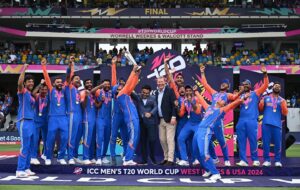 Mahendra Singh Dhoni Instagram - WORLD CUP CHAMPIONS 2024.My heart rate was up,well done on being calm, having the self belief and doing what u guys did.From all the Indians back home and everywhere in the world a big thank you for bringing the World Cup Home.CONGRATULATIONS.arreeee thanks for the priceless birthday gift