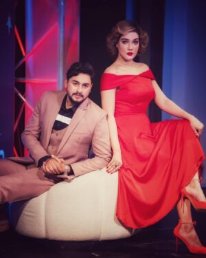 Mahiya Mahi Instagram - At bijoy Tv Eid shoot 🤩

MUA- Md Jakaria Masud Rony
📸 my favourite Syed Shahewar Hussain & Team x Nayem Ahmed