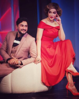 Mahiya Mahi Instagram - At bijoy Tv Eid shoot 🤩

MUA- Md Jakaria Masud Rony
📸 my favourite Syed Shahewar Hussain & Team x Nayem Ahmed