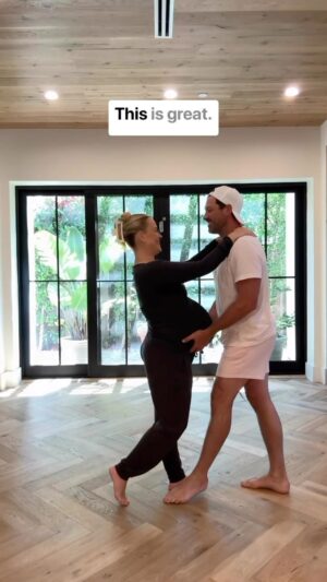 Maksim Chmerkovskiy Instagram - One of the last times we danced before Milan was born. 

When it’s all crazy and everything comes at you fast dancing is probably the best thing to do and I sure have the best partner to do it with. 

Thank you @petamurgatroyd for all the babies and all the life. 

Can’t wait for our next dance.