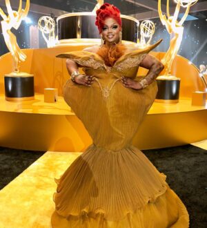 Malaysia Babydoll Foxx Instagram - I look like a Trophy 🏆 🤭 Thank you @rupaulsdragrace  @mtv for sharing your platform with someone like me. For so long I’ve always felt overlooked, under appreciated, misunderstood, and not good enough. You have lit a light in me and gave me purpose again. I’m forever grateful and humbled. To anyone reading this. Never stop Dreaming. Never stop believing in yourself. One day you will wake up and it will all be true! ❤️ Congratulations to my season 15 cast on Winning Our Emmy for Outstanding Reality Competition Program. Well deserved. 

Gown by @her_sun92 
Hair by @wigsbyhassoon 
Makeup by @foxxy_doll 

#emmys2024 #malaysiababydollfoxx #foxxydoll #rupaulsdragrace #rpdrseason15 #gown #dragqueen #drag #beauty #glamour #redcarpet