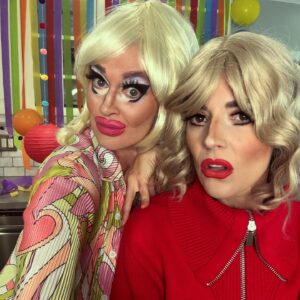 Mamrie Hart Instagram - WE TRIED/GENUINELY LOVE TRIXIE & KATYA. This was was our Dollar King tribute. We did this live stream in honor of Pride, but I have no pride or honor and how ridiculously bad at make up I am.  Oh well we had FUN. 👀 💄 @trixiemattel @katya_zamo