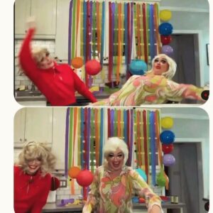Mamrie Hart Instagram - WE TRIED/GENUINELY LOVE TRIXIE & KATYA. This was was our Dollar King tribute. We did this live stream in honor of Pride, but I have no pride or honor and how ridiculously bad at make up I am.  Oh well we had FUN. 👀 💄 @trixiemattel @katya_zamo