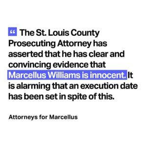 Mandy Patinkin Instagram - Repost from @innocenceproject
•
BREAKING: The Missouri Supreme Court has scheduled our client #MarcellusWilliams to be executed on Sept. 24, 2024 for a crime DNA proves he didn’t commit. We have three months to stop the execution of an innocent person. Help stop this injustice before it’s too late:
1. Add your name to our petition (link in bio)
2. Tag friends and family in Missouri in the comments below
3. Share this post to your stories.