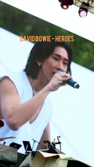 Manson Cheung Instagram - We can be heroes, just for one day. And tomorrow, the day after tomorrow, forever and ever.

DAVID BOWER - HEROES 
@hk_pop_culture_festival

📹 @heiwardmak

#天空草地