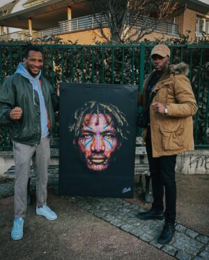 Mansour Barnaoui Instagram - Merci à @barosarre pour ce magnifique portrait 🙏🏾⚡️ #art #mixedmartialartist #fighter
