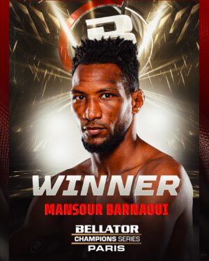 Mansour Barnaoui Instagram - TARZAN! 🇫🇷 

Mansour Barnaoui advances to 21-6 after his submission victory over Yusuke Yachi!

#BellatorParis | LIVE NOW
🇺🇸 Live on MAX
🇫🇷 Live on DAZN
📺 Bellator.com/watch
