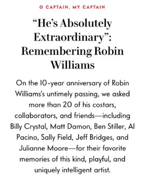 Mara Wilson Instagram - Thank you, @tomilaffly and @vanityfair, for letting me tell some of my favorite stories about Robin Williams. He was as kind, brilliant, and funny as everyone says. I feel honored to have known him, and his memory is a blessing. Link in stories.