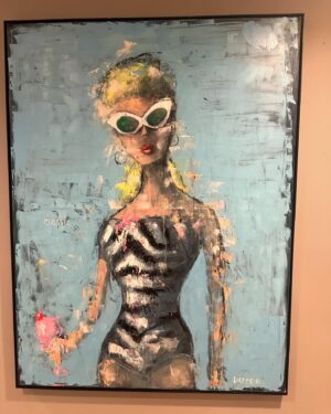 Marco Dapper Instagram - SOLD. So I got over all the pink with her so I figured it was time for a change. Classic. 67”x51” oil on canvas. #barbiegram