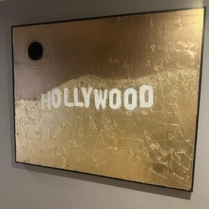 Marco Dapper Instagram - 20 YEARS IN THE DESERT. To all the Dreamers out there… Since it’s my 20th anniversary in Lalaland, I figured I would make a Hollywood sign piece. Such an important symbol in my life. I thought gold was the appropriate color since people come here from around the world to pursue the arts and riches. There’s gold in them hills😎 Anywho this one is 60”x48” oil,acrylic, acrylic spray, and gold leaf on canvas with a matte black floater frame. It is available for purchase. Cheers.  #hollywooddreams #oiloncanvaspainting #goldleafing