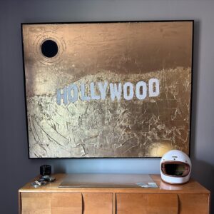 Marco Dapper Instagram - 20 YEARS IN THE DESERT. To all the Dreamers out there… Since it’s my 20th anniversary in Lalaland, I figured I would make a Hollywood sign piece. Such an important symbol in my life. I thought gold was the appropriate color since people come here from around the world to pursue the arts and riches. There’s gold in them hills😎 Anywho this one is 60”x48” oil,acrylic, acrylic spray, and gold leaf on canvas with a matte black floater frame. It is available for purchase. Cheers.  #hollywooddreams #oiloncanvaspainting #goldleafing