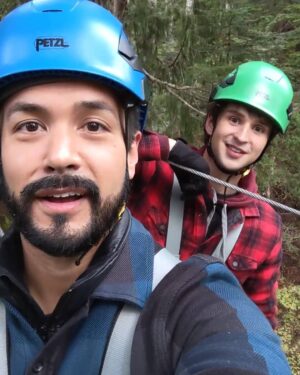 Marco Grazzini Instagram - Fun fact : Mike & Ricky were winning the treetop race until a squirrel 🐿️ messed us up.  #virginriverseries #netflix