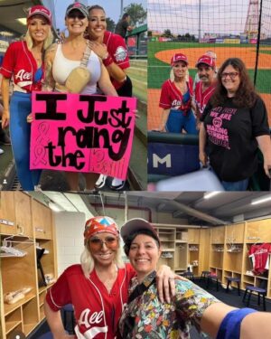 Margaret Josephs Instagram - Your jersey girls back at Battle for Brooklyn ⚾️💕 @maimohealth !! Thank you to everyone who came to support this cause & cheer us on!! @dolorescatania so proud of you and @mikeyballshb21 for your endless work to fight for the cure and raise the bar year after year! 🙏🏼🙌🏻