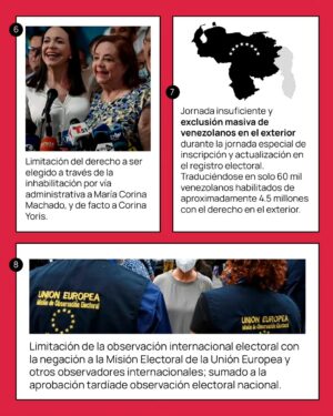 María Gabriela de Faría Instagram - Venezuela en crisis electoral: La falta de transparencia en los resultados del #CNE han generado una crisis política y social en #Venezuela.

Vulnerándose el derecho a elegir, el derecho a la protesta, a la vida, y otros derechos humanos: protestas masivas, asesinatos, desapariciones y miles de detenciones de quienes se oponen a los resultados “oficiales” del CNE que dieron como ganador a Maduro, a pesar de las actas del mismo CNE suministras a testigos opositores que dieron ganador con 37 puntos de diferencia a Edmundo González.

¿Quienes son los responsables de esta crisis?

El CNE, ha incumplido con los pasos post-electorales y la publicación obligatoria de las actas en 48H. 🔴
El Tribunal Supremo de Justicia (TSJ), se ha involucrado en el proceso postelectoral, aunque no debería. Este órgano está alineado con el gobierno de Nicolás Maduro 🔴
 
Se necesita apoyo internacional urgente 🆘

Venezuela enfrenta una situación crítica donde la voluntad popular ha sido violentada. Sin embargo, la ciudadanía está decidida a defender su derecho a elegir, más de 500 protestas exigiendo el respeto a los resultados del 28 de julio son una prueba de ello.

Pedimos a la comunidad internacional que exija la verificación de las actas y una veeduría internacional. Es vital que todas las personas se informen a través de fuentes independientes y verificables.

Hoy, Venezuela nos necesita. ✊
#DerechosHumanos #Justicia #Protestas