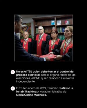 María Gabriela de Faría Instagram - Venezuela en crisis electoral: La falta de transparencia en los resultados del #CNE han generado una crisis política y social en #Venezuela.

Vulnerándose el derecho a elegir, el derecho a la protesta, a la vida, y otros derechos humanos: protestas masivas, asesinatos, desapariciones y miles de detenciones de quienes se oponen a los resultados “oficiales” del CNE que dieron como ganador a Maduro, a pesar de las actas del mismo CNE suministras a testigos opositores que dieron ganador con 37 puntos de diferencia a Edmundo González.

¿Quienes son los responsables de esta crisis?

El CNE, ha incumplido con los pasos post-electorales y la publicación obligatoria de las actas en 48H. 🔴
El Tribunal Supremo de Justicia (TSJ), se ha involucrado en el proceso postelectoral, aunque no debería. Este órgano está alineado con el gobierno de Nicolás Maduro 🔴
 
Se necesita apoyo internacional urgente 🆘

Venezuela enfrenta una situación crítica donde la voluntad popular ha sido violentada. Sin embargo, la ciudadanía está decidida a defender su derecho a elegir, más de 500 protestas exigiendo el respeto a los resultados del 28 de julio son una prueba de ello.

Pedimos a la comunidad internacional que exija la verificación de las actas y una veeduría internacional. Es vital que todas las personas se informen a través de fuentes independientes y verificables.

Hoy, Venezuela nos necesita. ✊
#DerechosHumanos #Justicia #Protestas