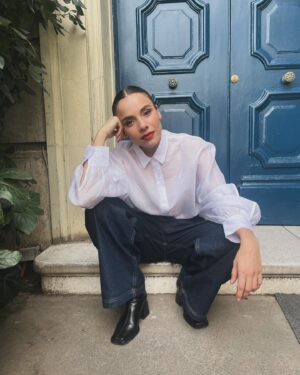 María Gracia Omegna Instagram - Pinta de desfile de @adolfodominguezofficial  Producida por las hermosas @goldapardo y @antonia_makeupro . Y con la gran compañía de @agencialaluz