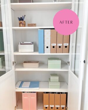 Marie Kondo Instagram - Upright storage, labels and plenty of shelf space to spare 😍 A perfect tidy transformation! Photo by @beautyofspaces.
