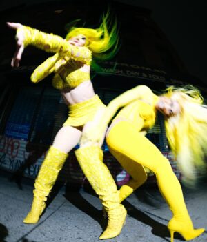 Marina Summers Instagram - Asian girls night out💛🫦💛

Loved putting miss Summers in Yellow drag🤗 
More yellowfied queens coming soon👀👀

Shot by @sidewalkkilla