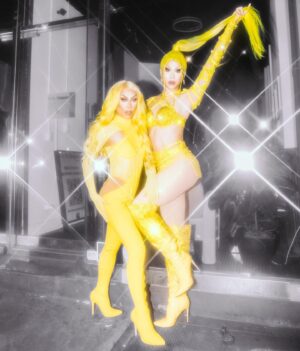 Marina Summers Instagram - Asian girls night out💛🫦💛

Loved putting miss Summers in Yellow drag🤗 
More yellowfied queens coming soon👀👀

Shot by @sidewalkkilla