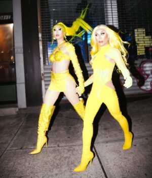 Marina Summers Instagram - Asian girls night out💛🫦💛

Loved putting miss Summers in Yellow drag🤗 
More yellowfied queens coming soon👀👀

Shot by @sidewalkkilla