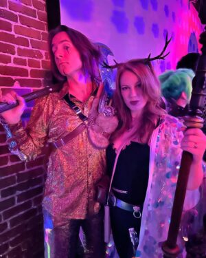 Marisha Ray Instagram - Battle Disco X Disco Druid

Happiest of birthdays to @mikediva & @whitneysmoore, who always throw the dopest parties in the thirty mile zone! Love these kids! 💗🪩