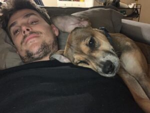 Mark Grossman Instagram - Happy birthday, Oakley! I can’t believe he’s already a year old. He came into my life when he was about 3 months. Some jackass left him on the side of the road(see pic) before someone brought him to @wagmorpets I’m glad to give him the home he deserves. Here’s to many more years and adventures ya handsome little dude 🐶